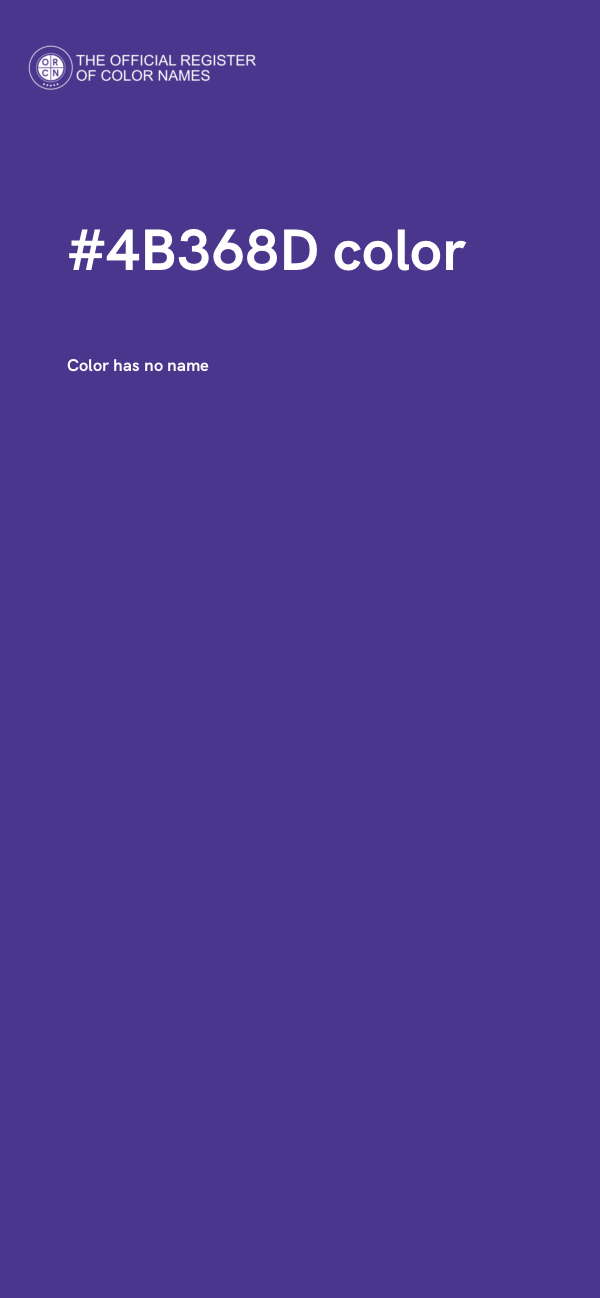 #4B368D color image