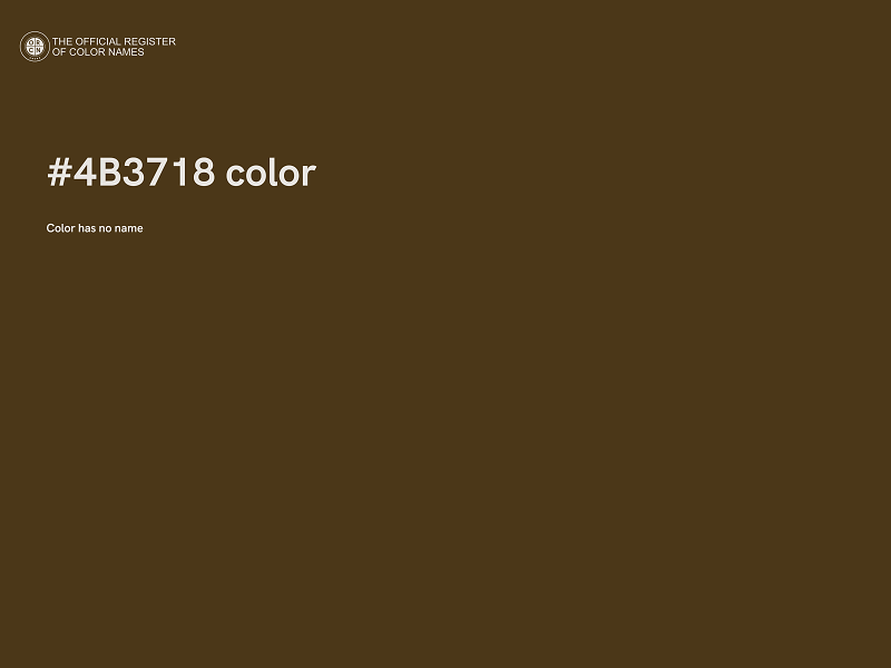 #4B3718 color image
