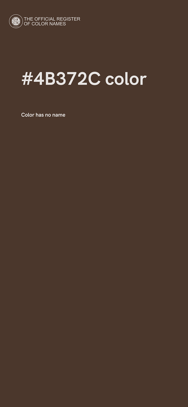 #4B372C color image