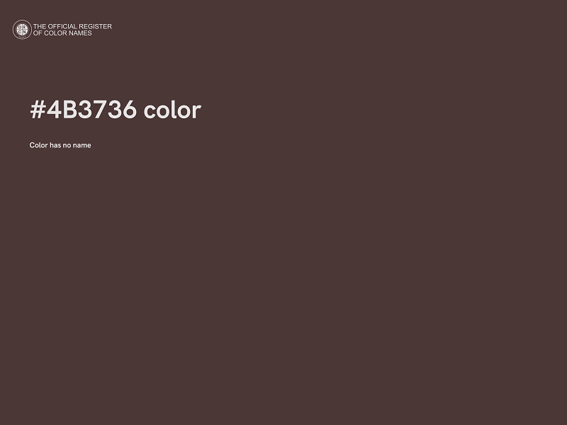 #4B3736 color image