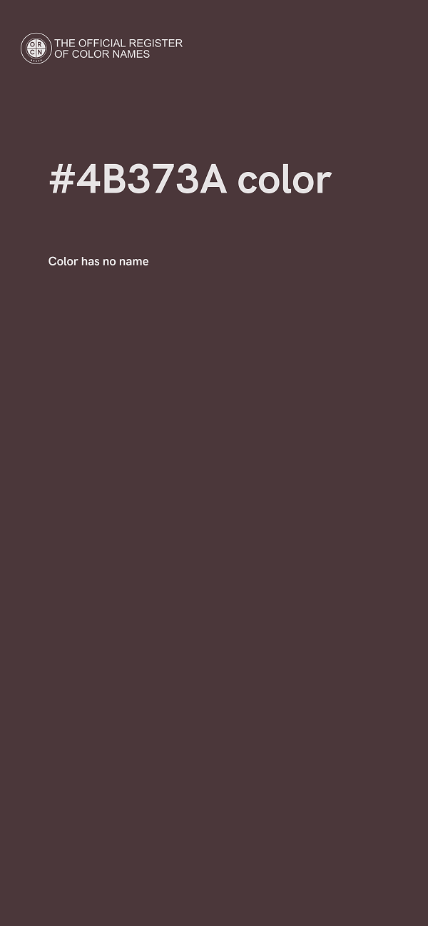 #4B373A color image