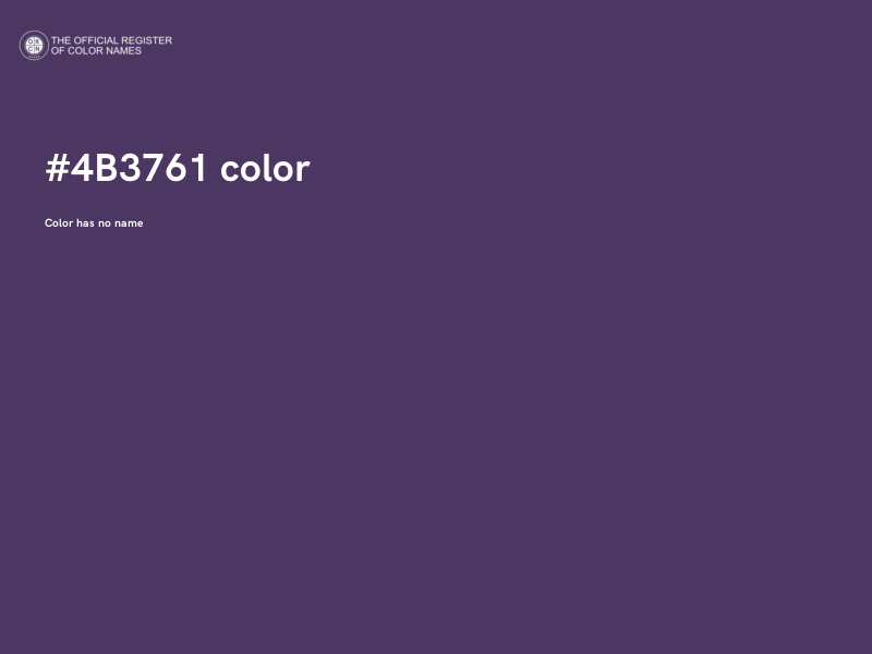 #4B3761 color image