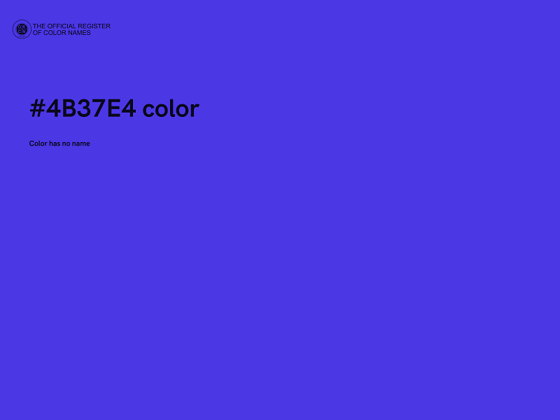 #4B37E4 color image