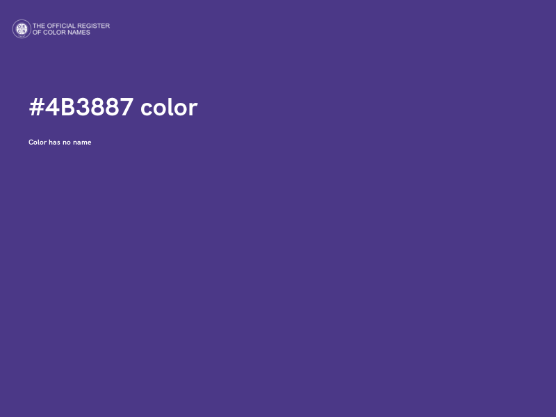 #4B3887 color image