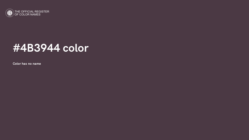 #4B3944 color image