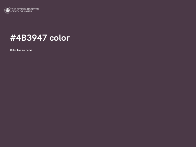 #4B3947 color image