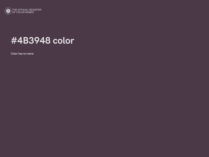 #4B3948 color image