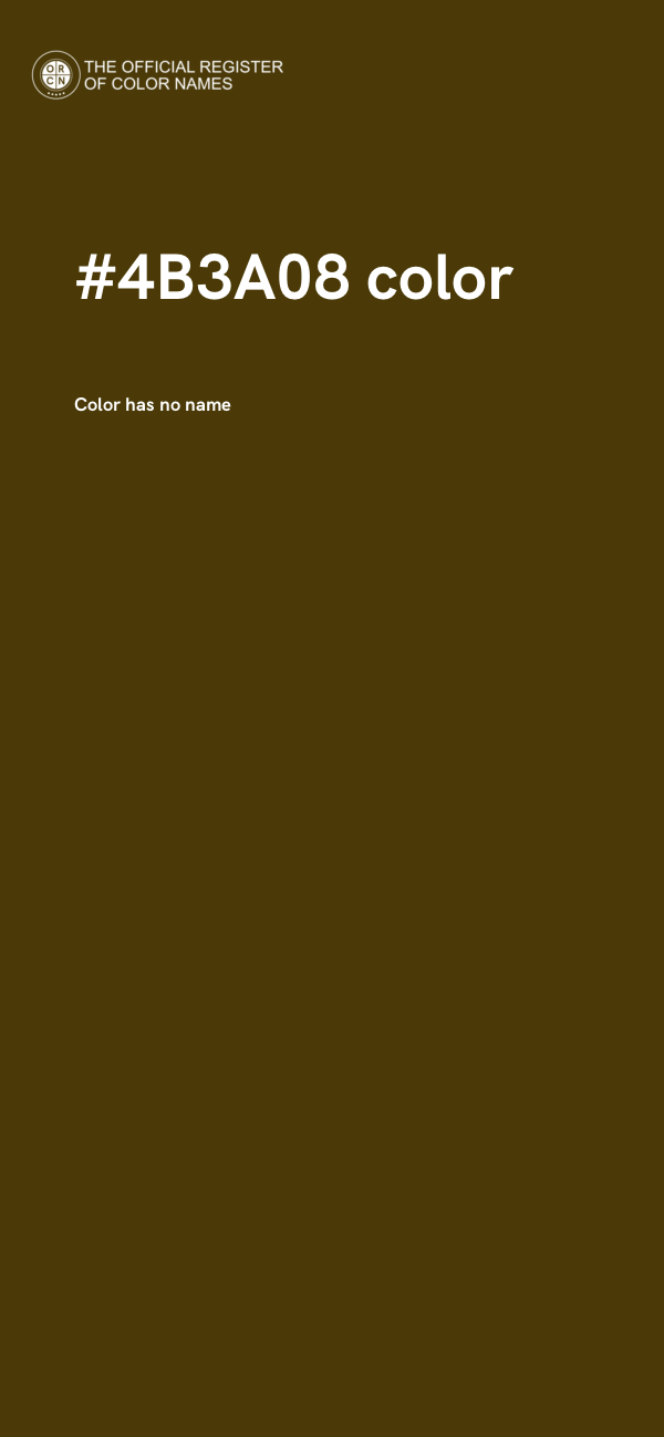 #4B3A08 color image