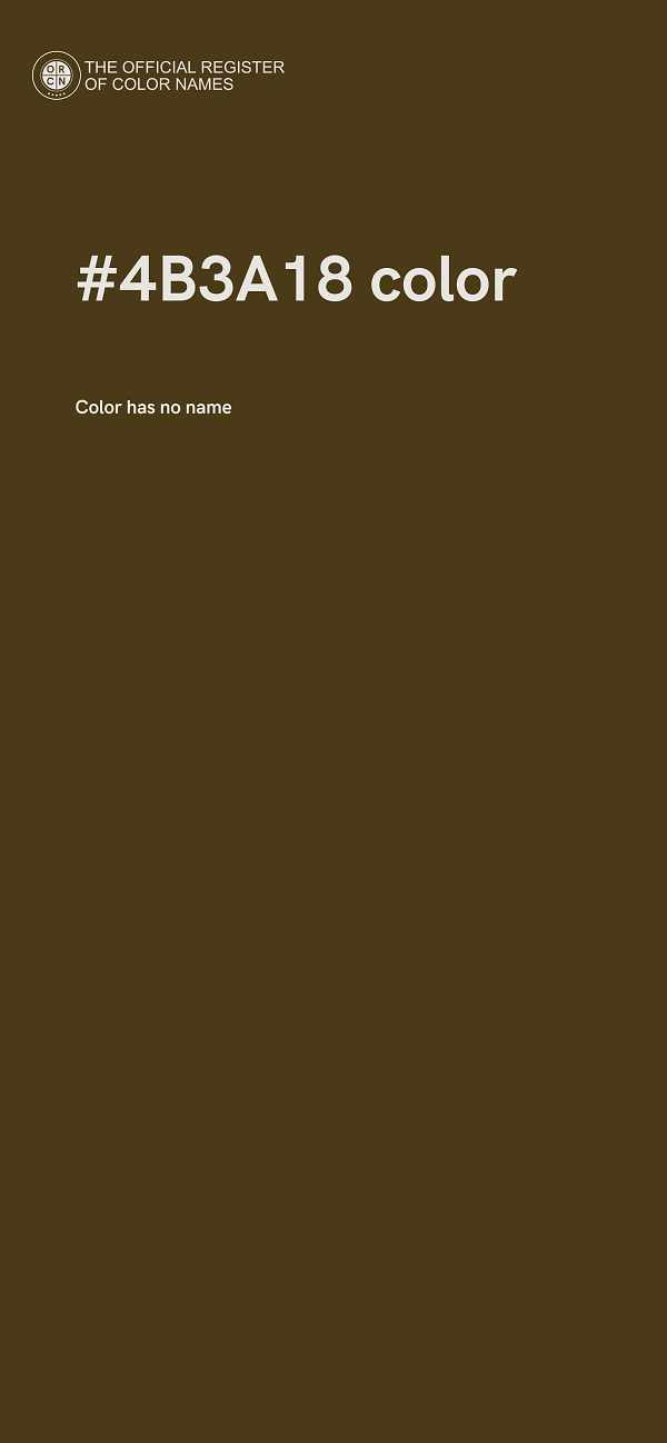 #4B3A18 color image