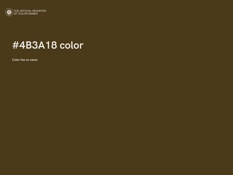 #4B3A18 color image