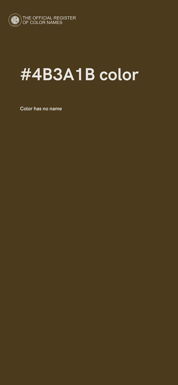 #4B3A1B color image