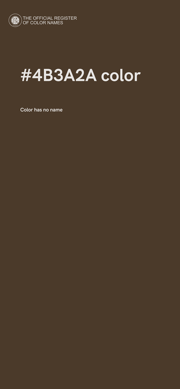 #4B3A2A color image