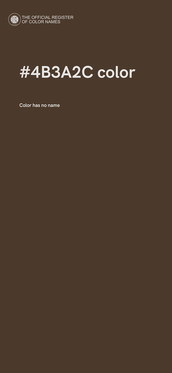 #4B3A2C color image