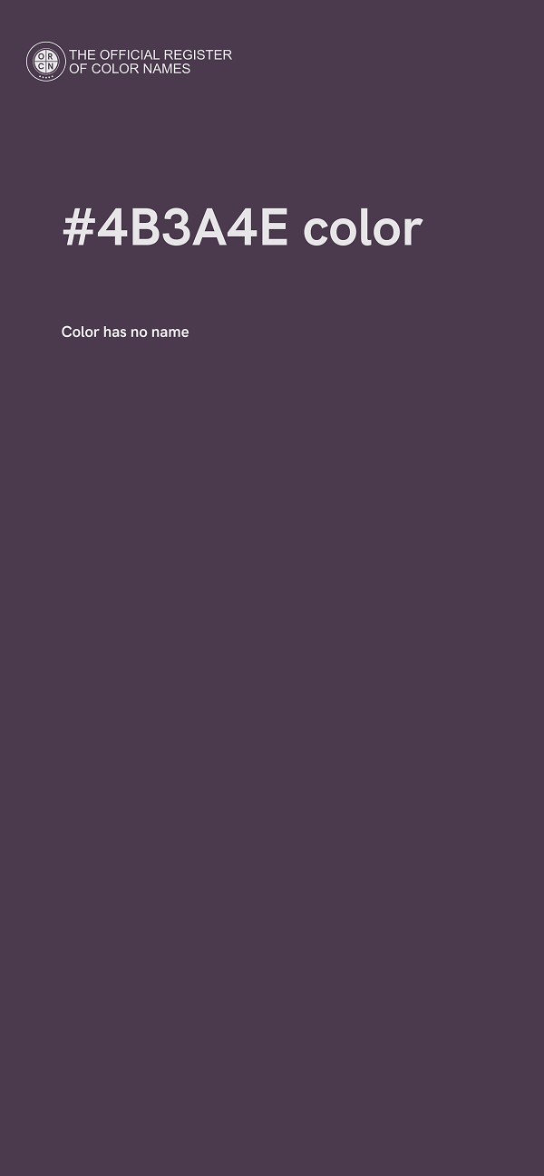 #4B3A4E color image