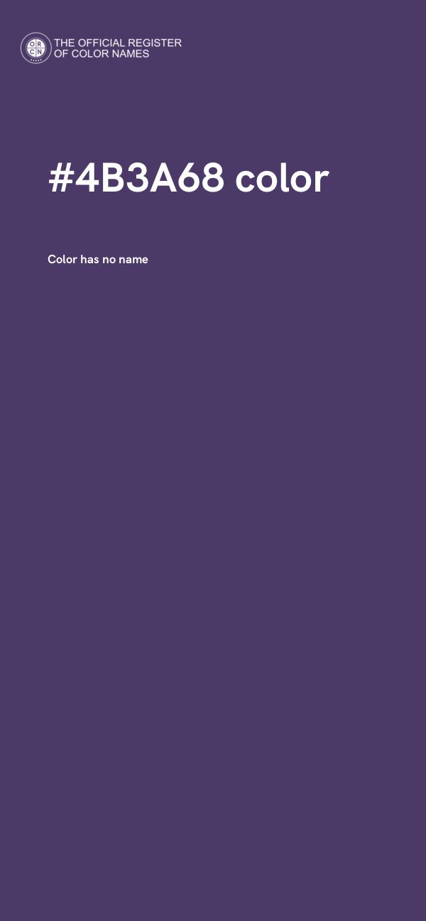 #4B3A68 color image