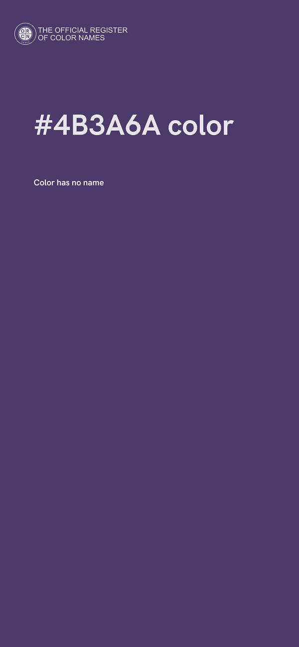 #4B3A6A color image
