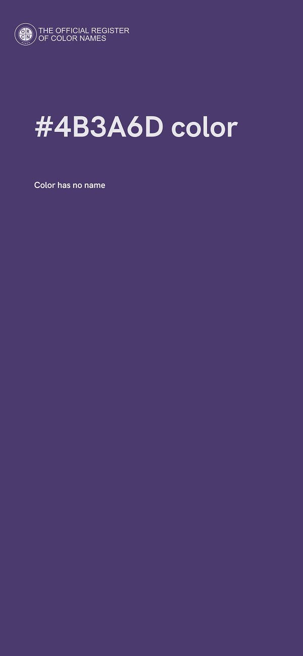 #4B3A6D color image