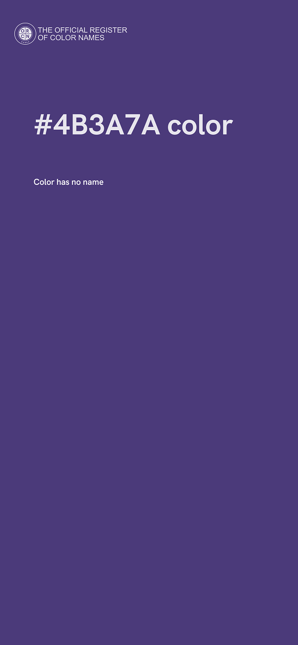 #4B3A7A color image