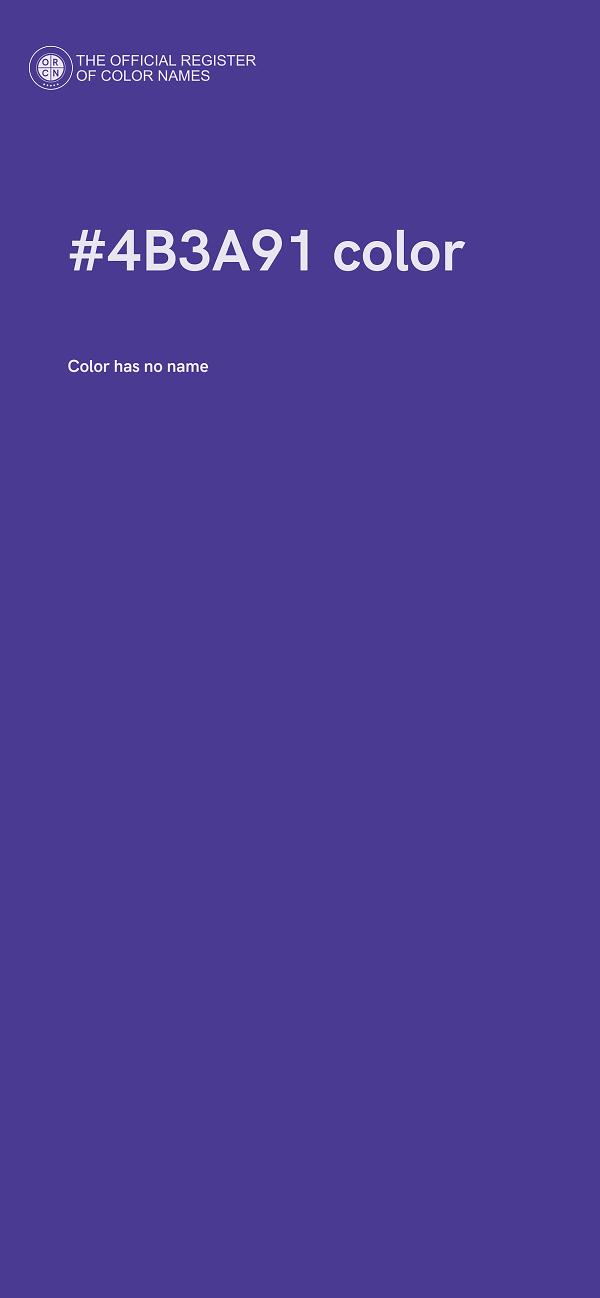 #4B3A91 color image