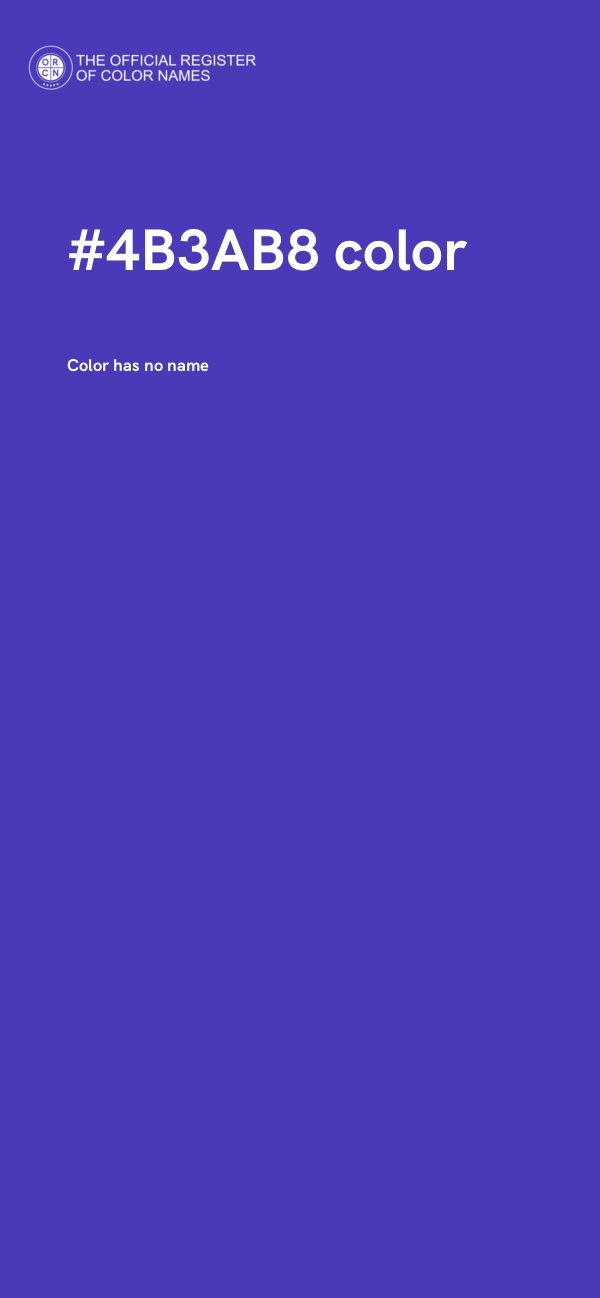 #4B3AB8 color image