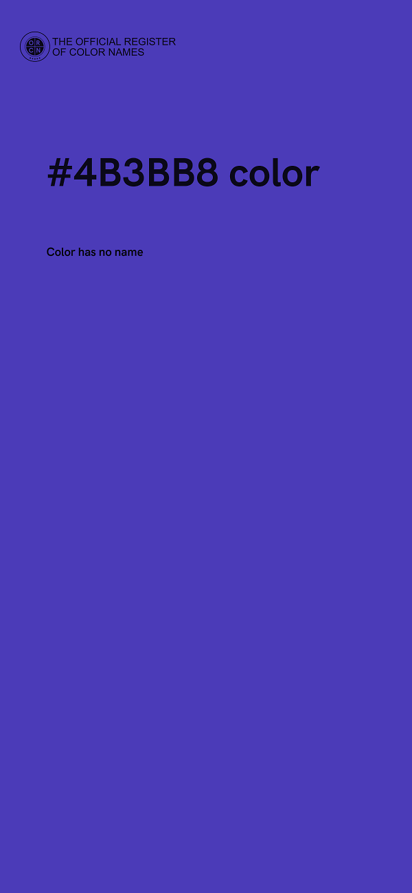 #4B3BB8 color image