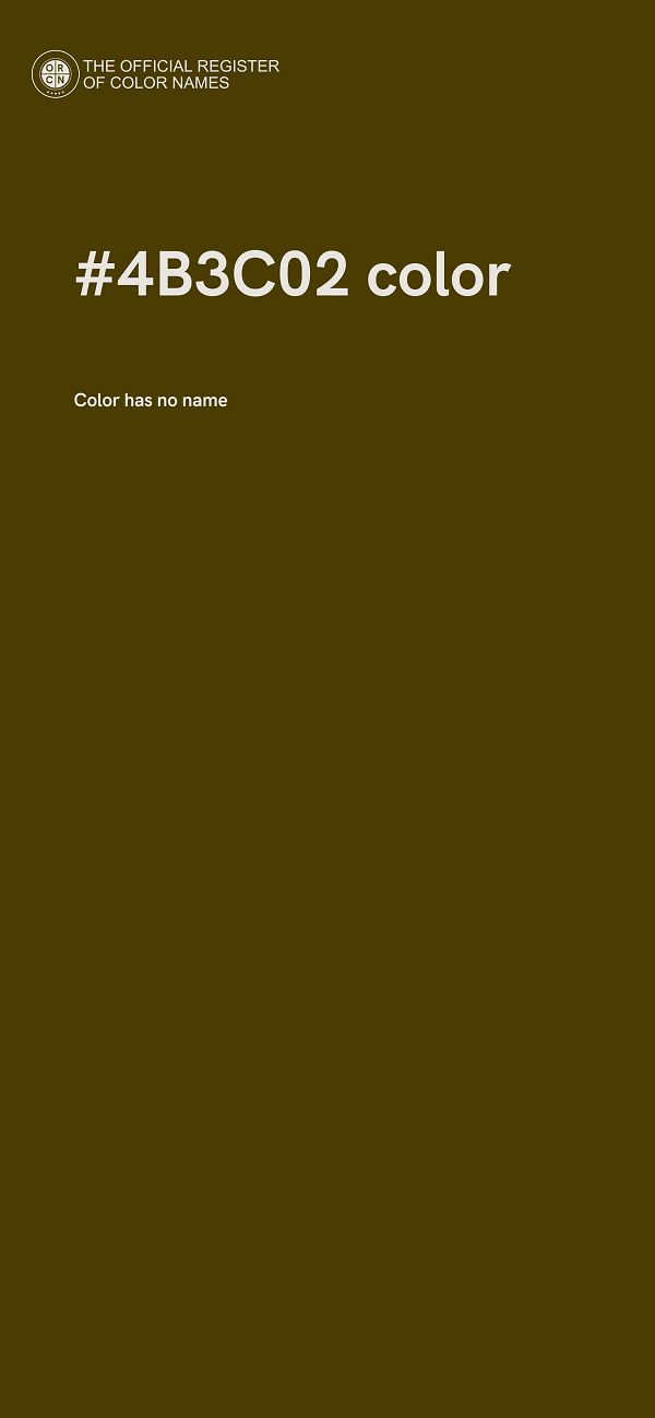 #4B3C02 color image