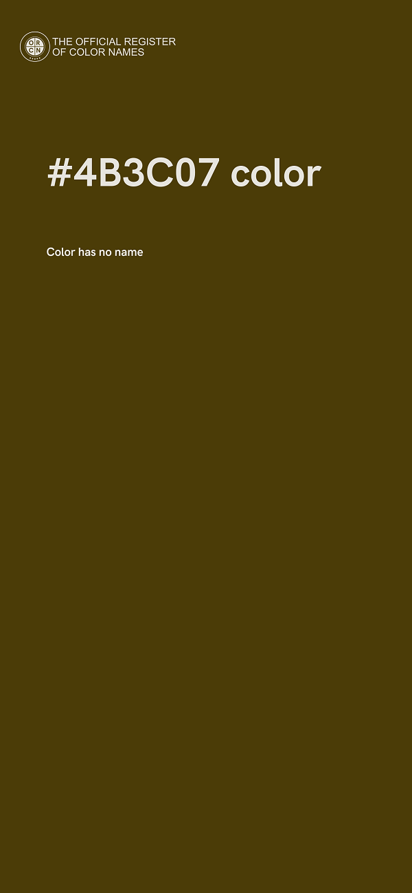#4B3C07 color image