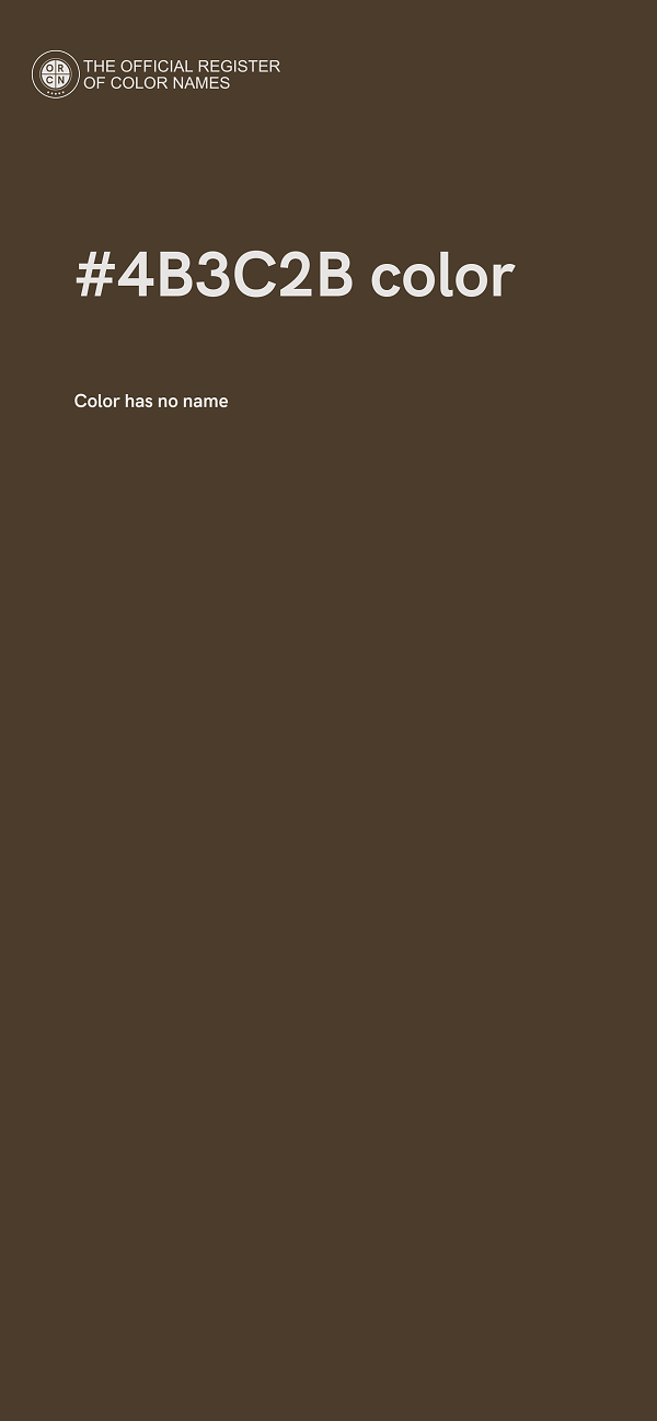 #4B3C2B color image