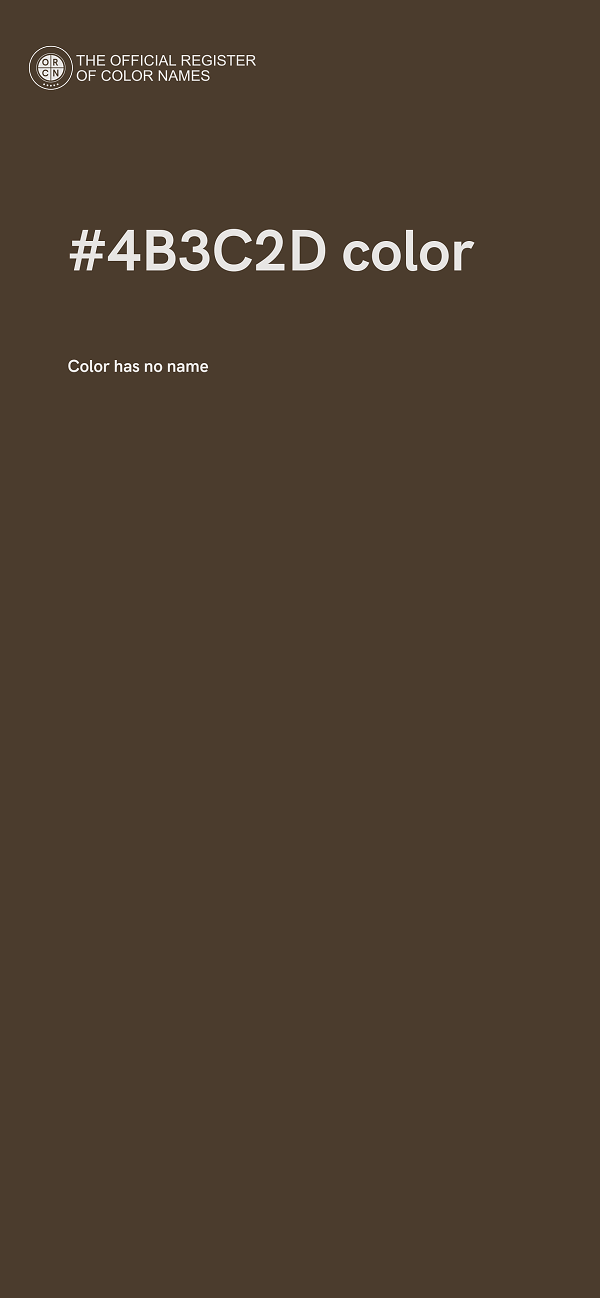 #4B3C2D color image