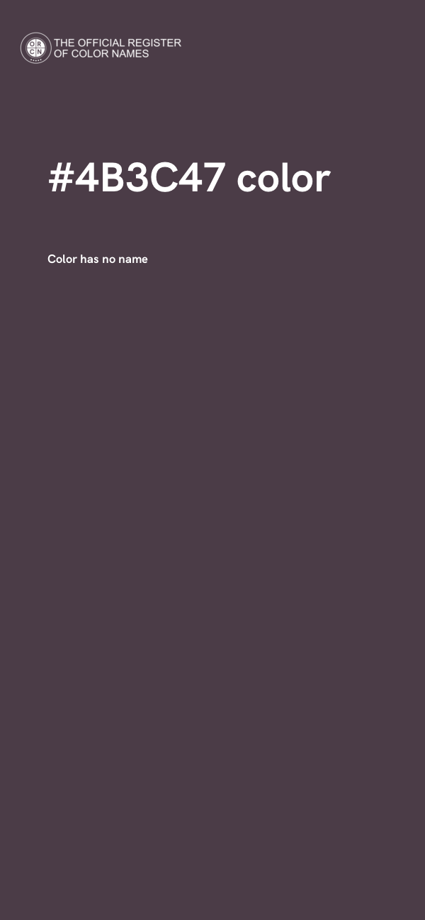 #4B3C47 color image