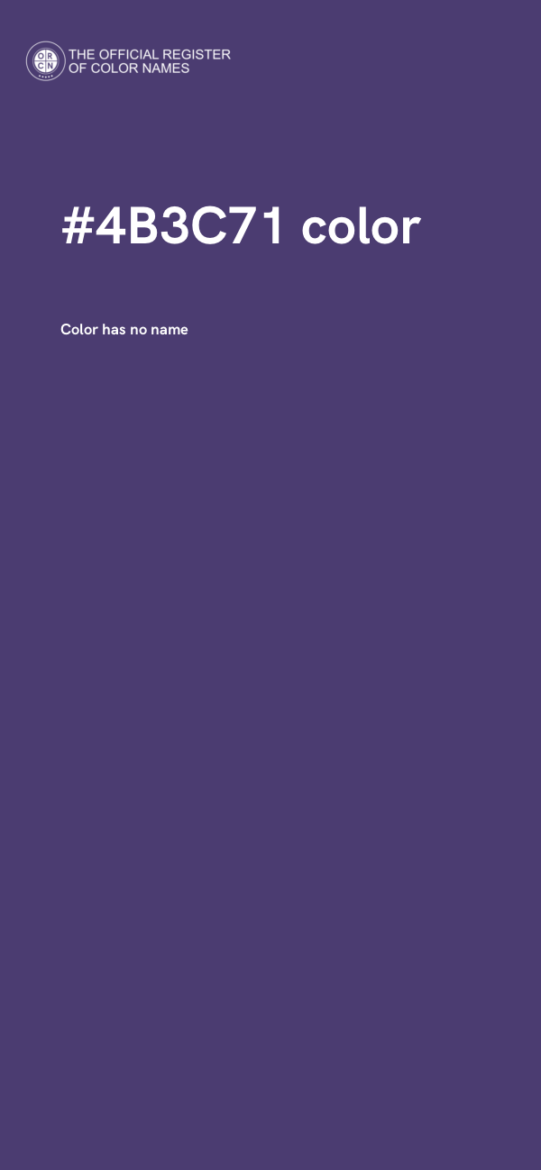 #4B3C71 color image