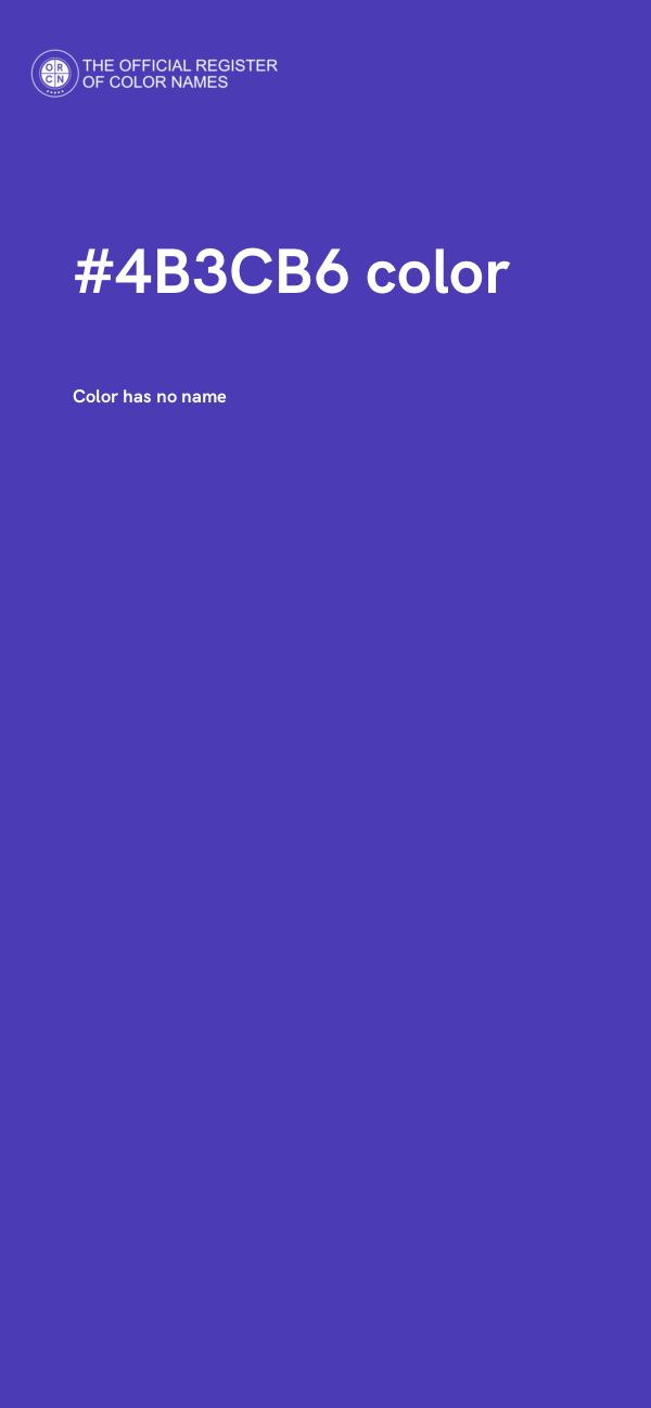 #4B3CB6 color image
