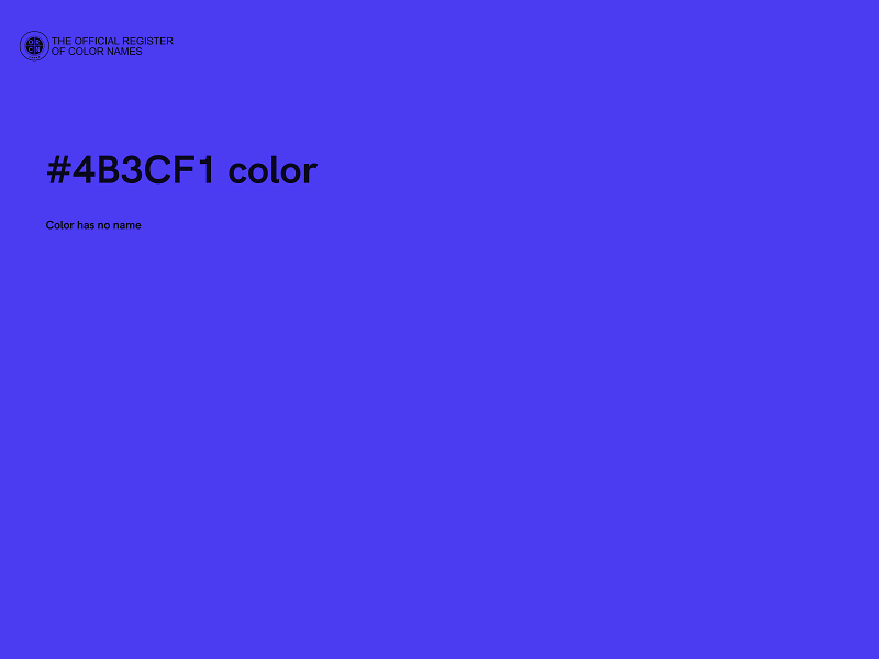 #4B3CF1 color image