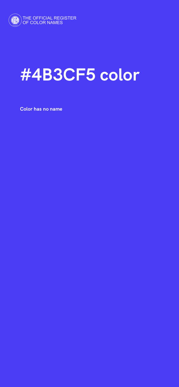 #4B3CF5 color image