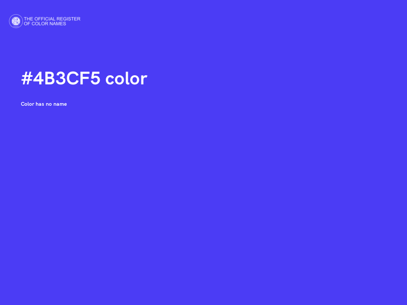 #4B3CF5 color image