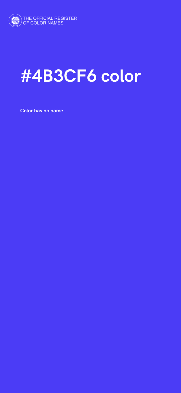 #4B3CF6 color image