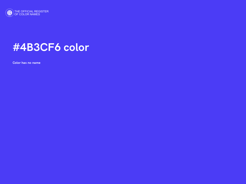 #4B3CF6 color image