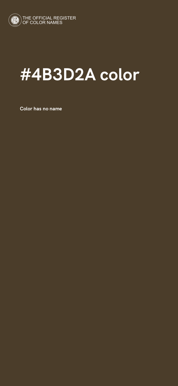 #4B3D2A color image