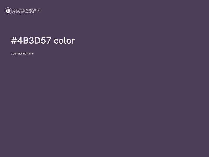 #4B3D57 color image