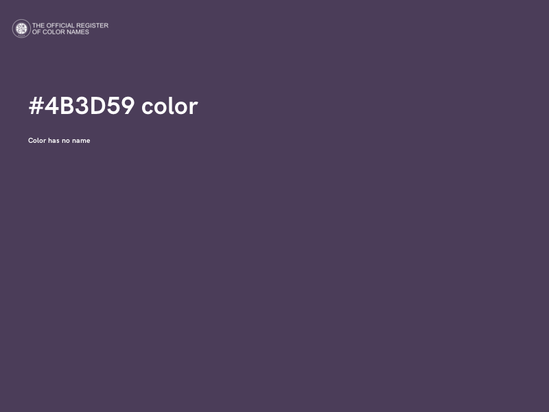 #4B3D59 color image