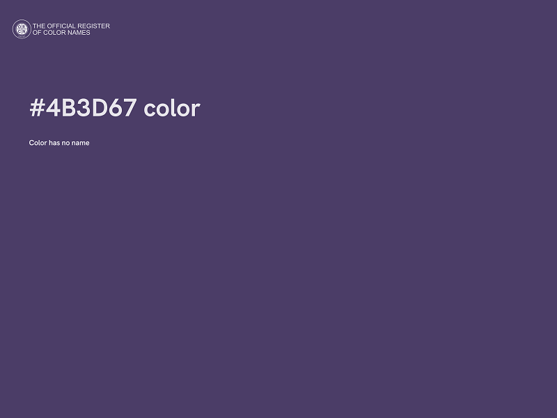 #4B3D67 color image