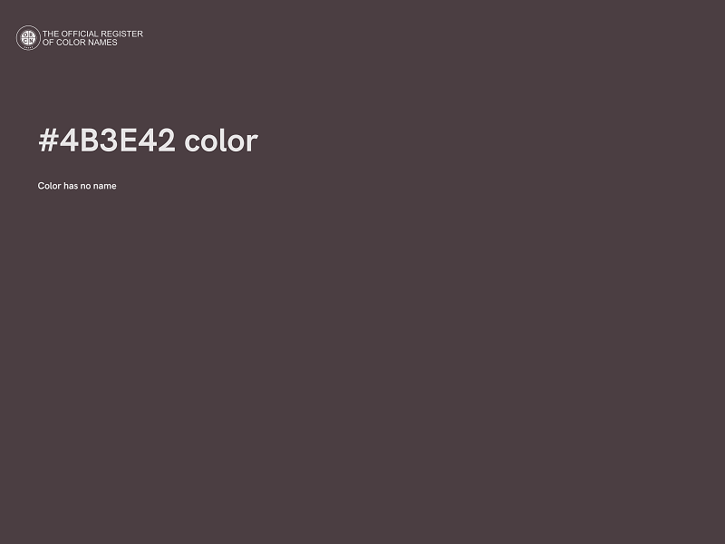 #4B3E42 color image