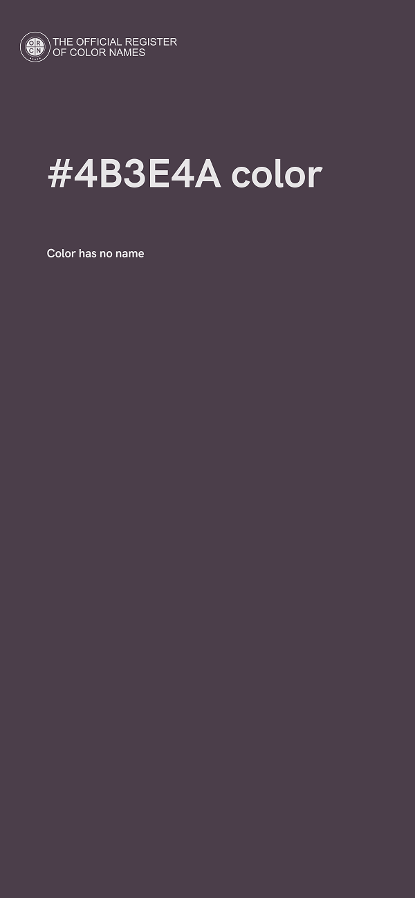 #4B3E4A color image