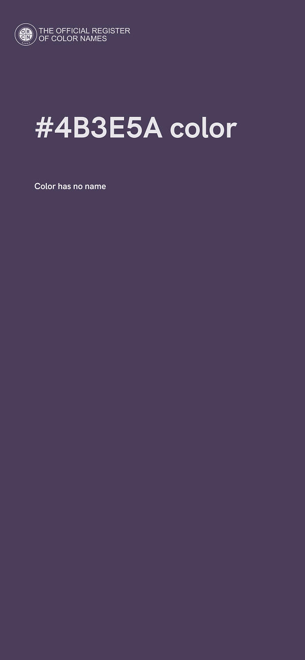 #4B3E5A color image