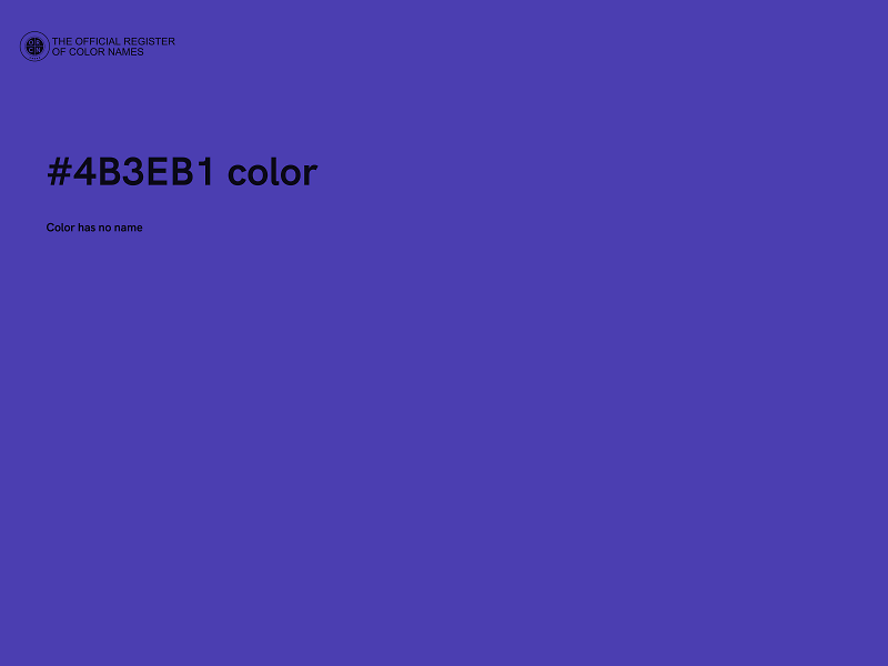 #4B3EB1 color image