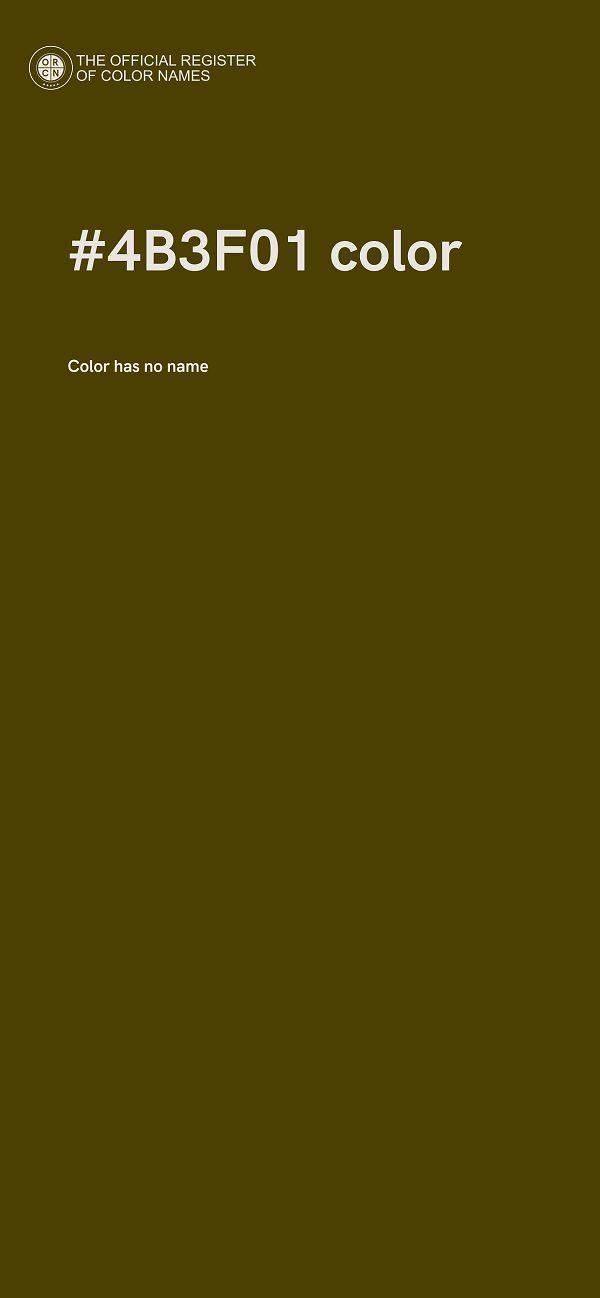 #4B3F01 color image