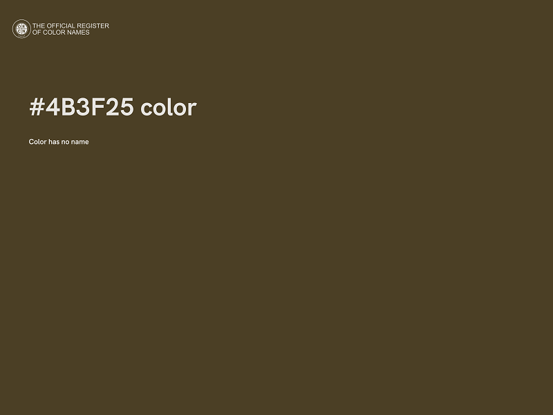 #4B3F25 color image