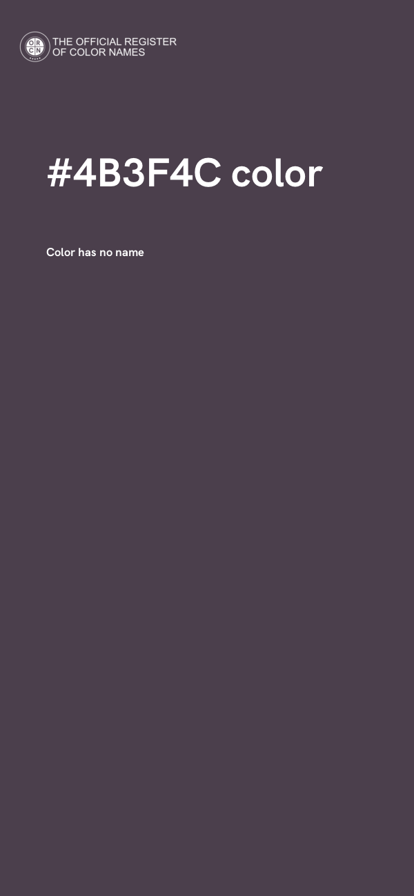 #4B3F4C color image