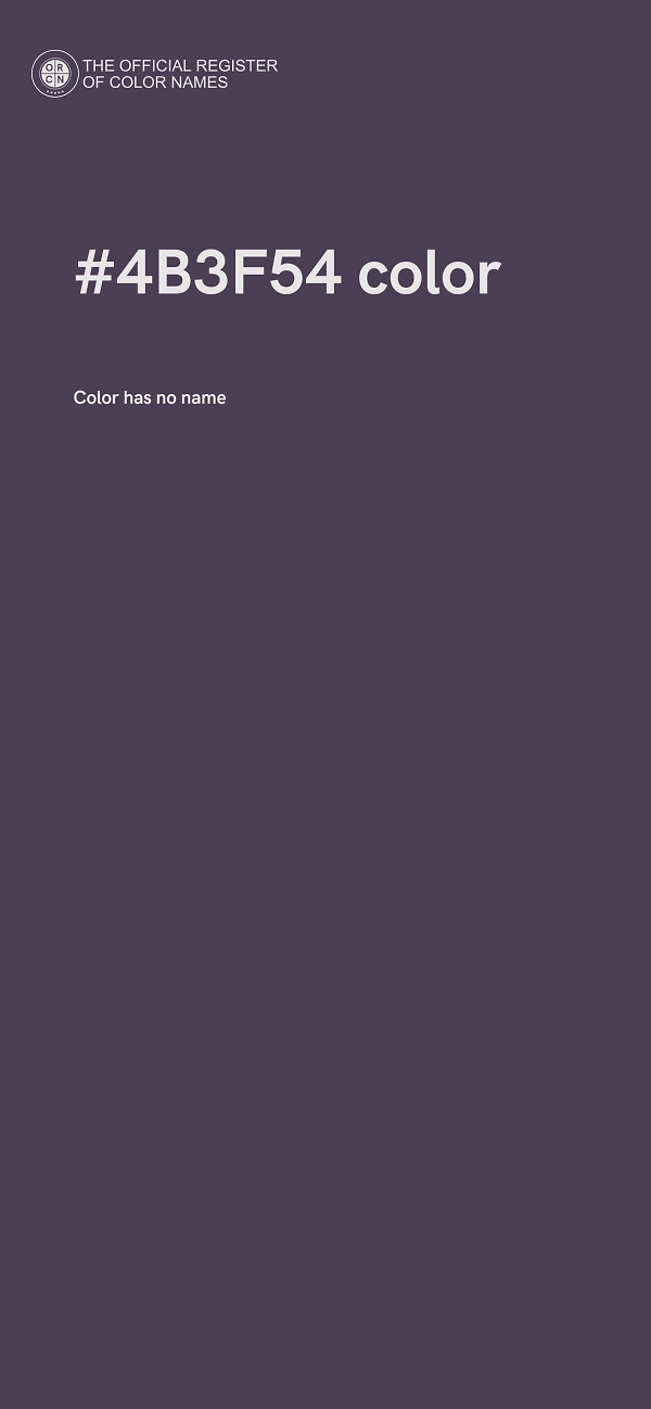 #4B3F54 color image