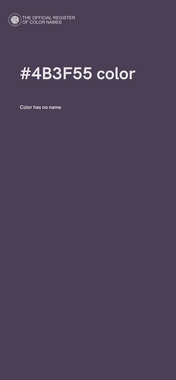 #4B3F55 color image